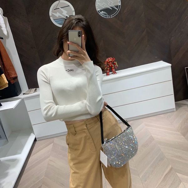 

2020 new trendy king full diamond bling womens rhinestone chain diamond-embedded portable full diamond underarm bag, Black;red