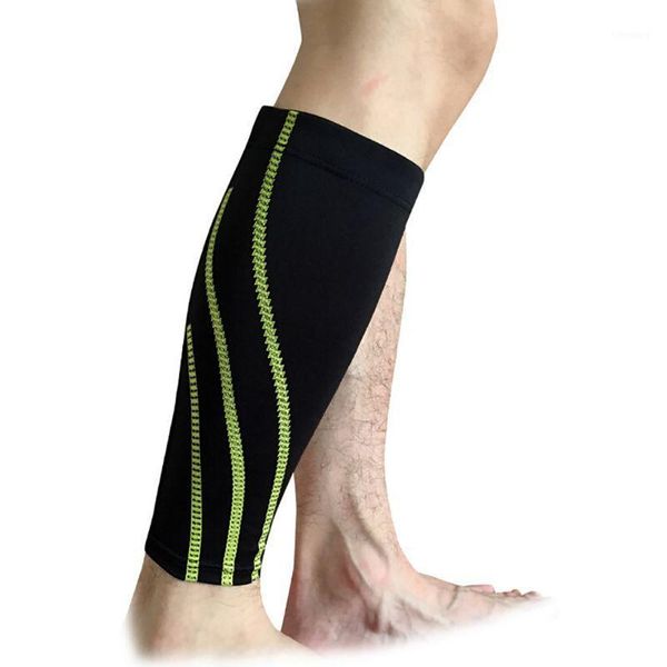 

1x outdoor sport calf brace support protector running leg sleeve compression1, Black