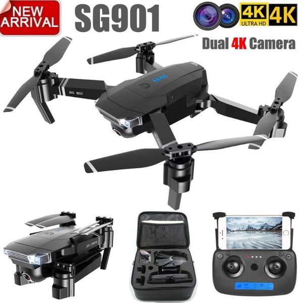 

drones zll 2021 sg901 camera drone 4k hd dual follow me quadcopter fpv profissional professional gps long battery life