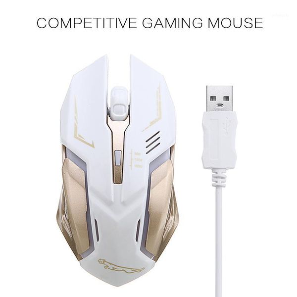 

pohiks 1pc usb silent wired gaming mouse 4 buttons 1600dpi breathing led light mice for windows 7/8/2000/xp/vista/101