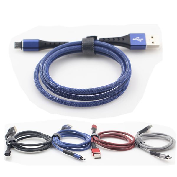 3FT / 3A Tipo C cabo para Huawei P30 Pro CHAVE RÁPIDO TELEFONE TELEFONE USB Micro / Type C Cabo para Samsung S8 S8 S20 Tipo C Cables Cabos