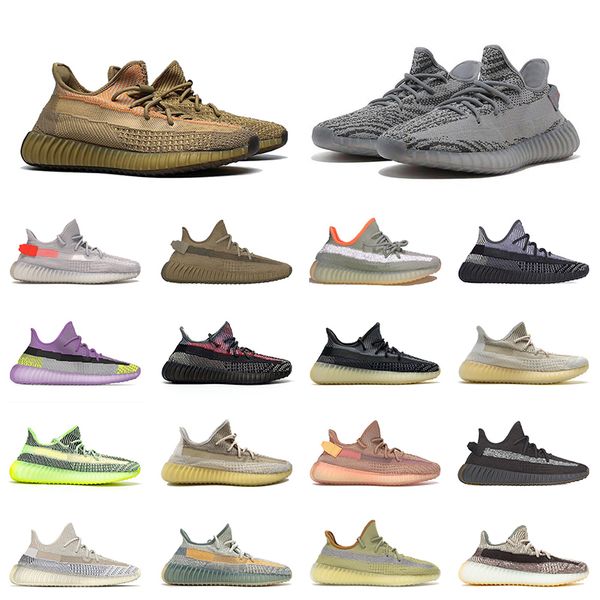 

2021 kanye west mens womens running shoes yecheil hyperspace lundmark antlia static reflective zebra israfil oreo linen sneakers, White;red