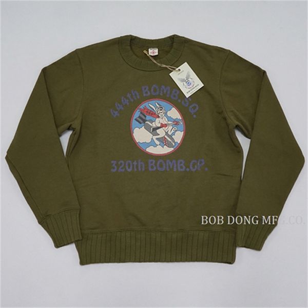 

444th bomb. sq. cartoons patt heavy-weight male sweater crewneck pullover qht6, Black