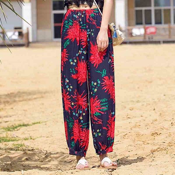 

2021 new new women summer pants spring trousers womens plus size pant print casual harem pants pockets zh3m, Black;white