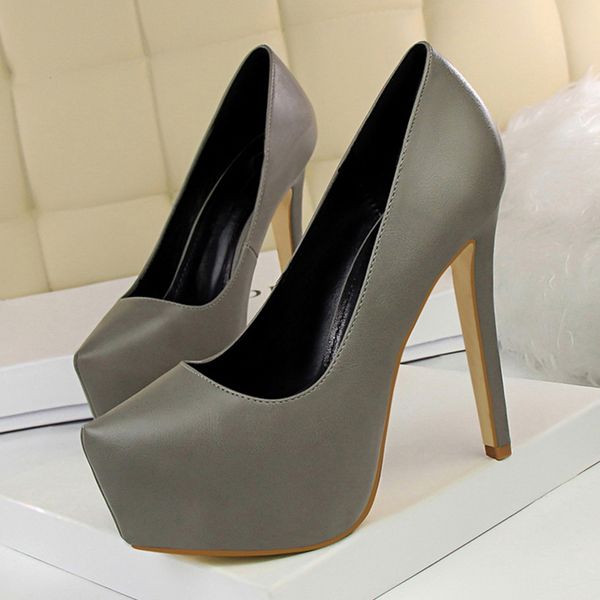 

new runway high-heeled pumps 13.5cm high heels 5.5cm dwaterproof platform water women's shoes, Black