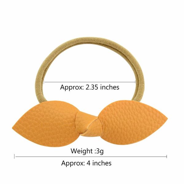 

12pcs lot 4 inch kids cute leather bowknot with elastic band ribbon accessories headband diy 862 h wmtyll, Black;brown