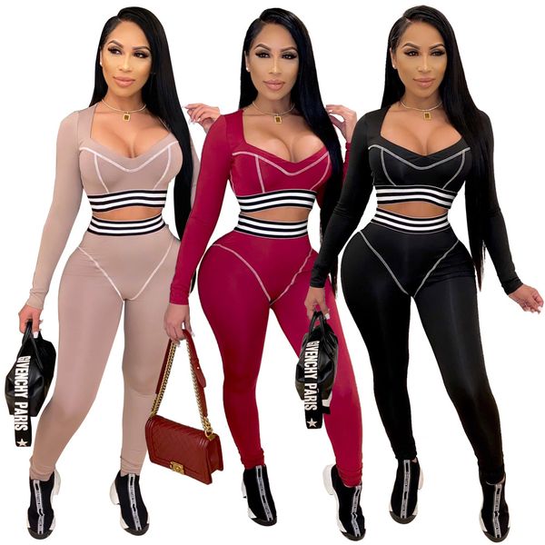 

women outerwear women's two piece pants club suits sport tracksuits lady casual suits outfits fitness sweatsuits, Gray