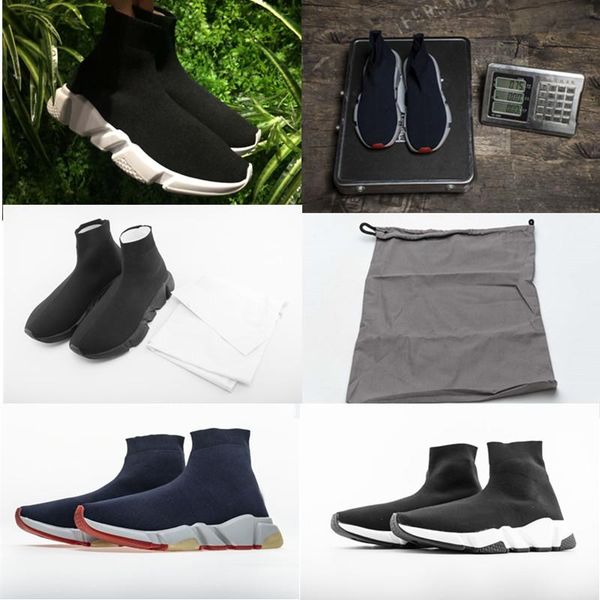 

sneakers speed trainer black red gypsophila triple black fashion flat sock boots men women casual shoes speed trainer runner
