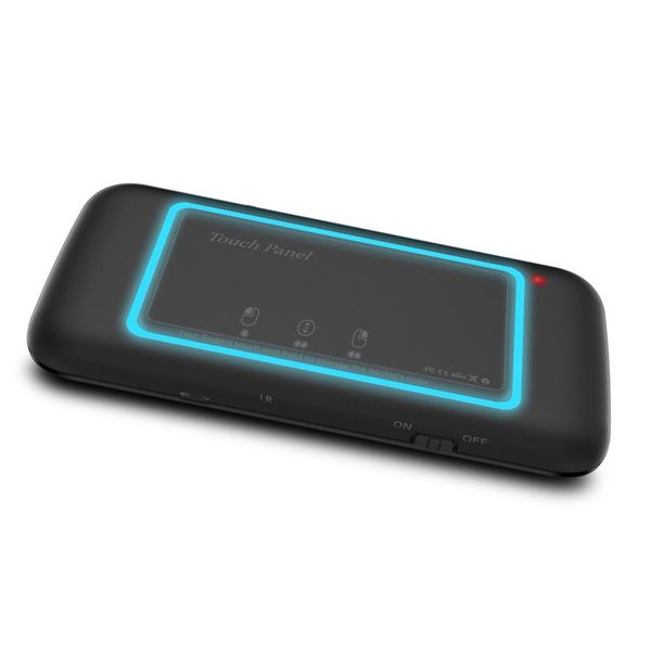 

with light h20 mini wireless keyboard backlit touchpad air mouse infrared learning remote control, suitable for android box smart tv aha42
