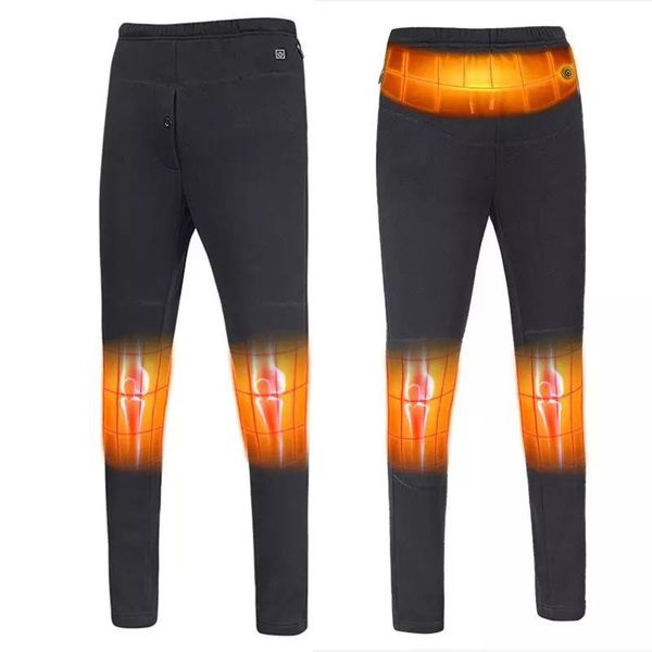 

self heating thermals pants usb electric heated warm pants winter warmer heating trousers elastic a66, Black