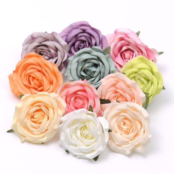 

10pcs 7cm peony artificial silk flower heads decorative scrapbooking for home wedding birthday decoration fake rose sqcizl