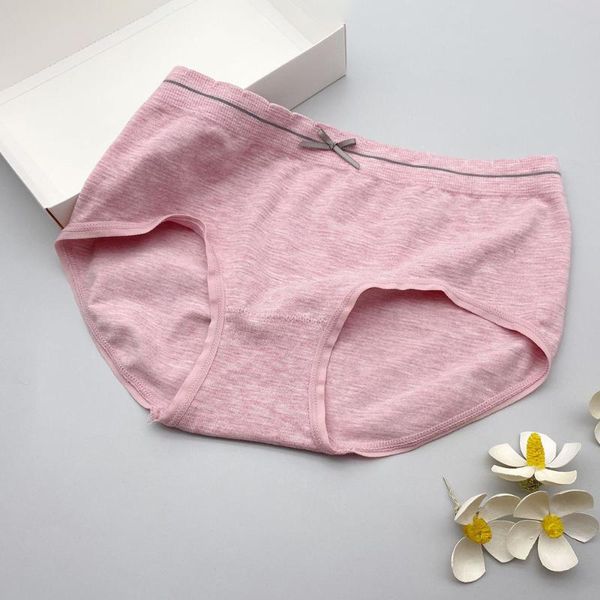 

cotton panties female underwear breathable soft lingerie with bow solid color underpants briefs girls lady lingerie fnk004, Black;pink