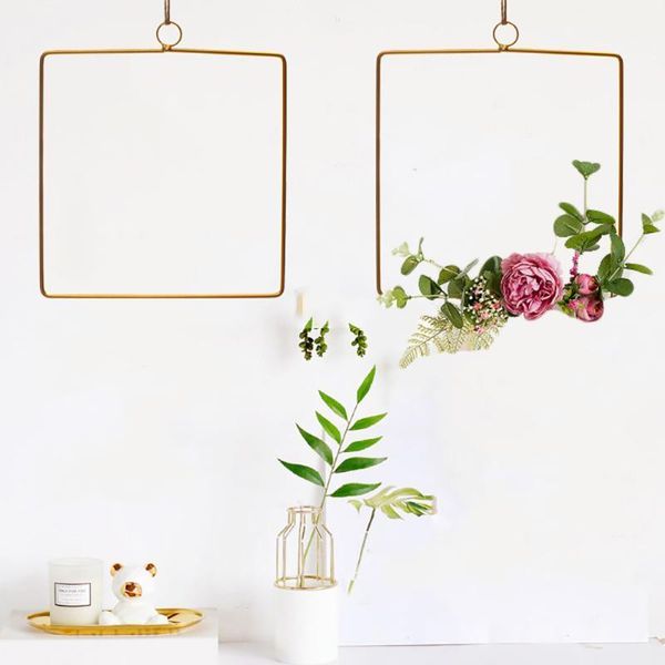 

decorative flowers & wreaths nordic style creative wall hangings wrought iron garland rope hanging artificial flower decoration home hanging