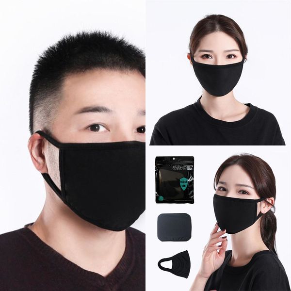 

factorybbz2washable black cotton classic fashion face masks reusable dustproof cloth mask for man woman protective products