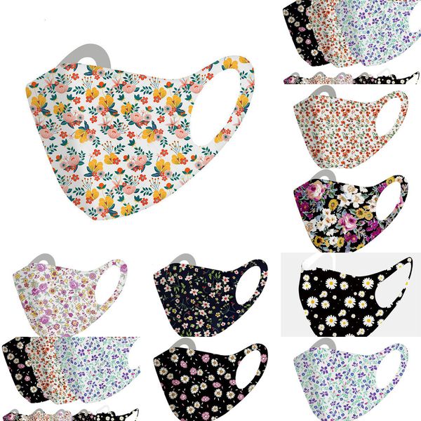 

factoryfactoyice silk cotton warm knitted face designer 3d black printed floral mouth mask men women thin washable facem 5 nijuk