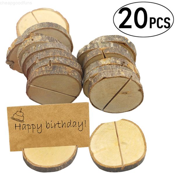 

holder wooden p memo clip natural wood stump wedding party card stand 3 styles