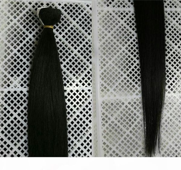 

grade 9a--indian & vietnamese & bralian silk straight hair 3 bundle 100% human hair bundles natural color human remy hair, 90g one bundle, Black