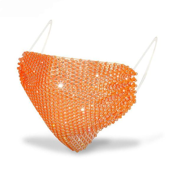 

factory fashion designer face female with drill mask sun protection masks summer decoration rhinestone facemask p2seb