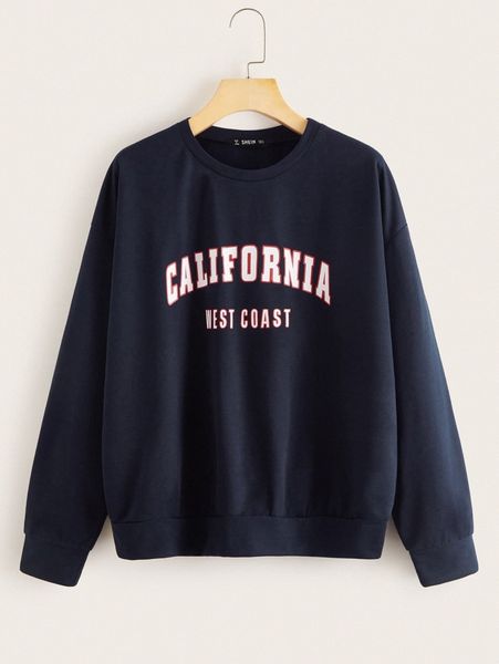 

california west coast graphic sweatshirt 15xm#, White;black