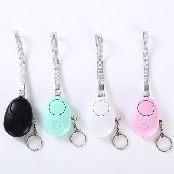 

self defense alarm keychain 120db loud emergency personal siren ring with led light sos safety alert device key chain