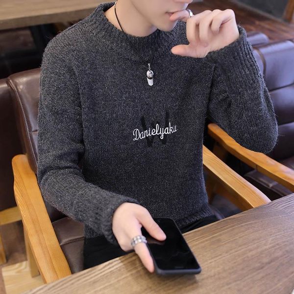 

autumn winter long sleeve turtleneck sweater men vintage korean fashion clothing male knitted pullovers designer clothes y, White;black