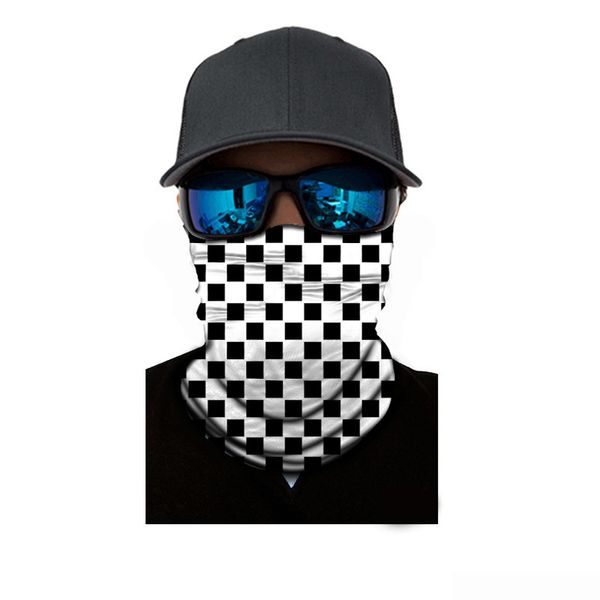 

magic headscarf chessboard checkerboard black and white checkerboard