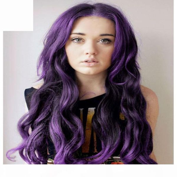 

purple body wave hair brazilian virgin hair bundles with closures part peruvian colorful human hair weave color 1b purple 10-18 inch, Black