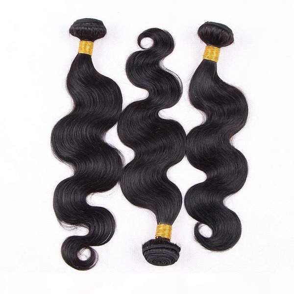 

brazillian body wave hair bundles unprocessedhuman virgin hair double weft price, 100gr piece & 300gr lot, dhl, Black