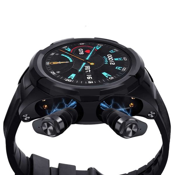

smart bluetooth bracelet headset two in one black technology multifunctional heart rate blood prsure exercise men's watch cool