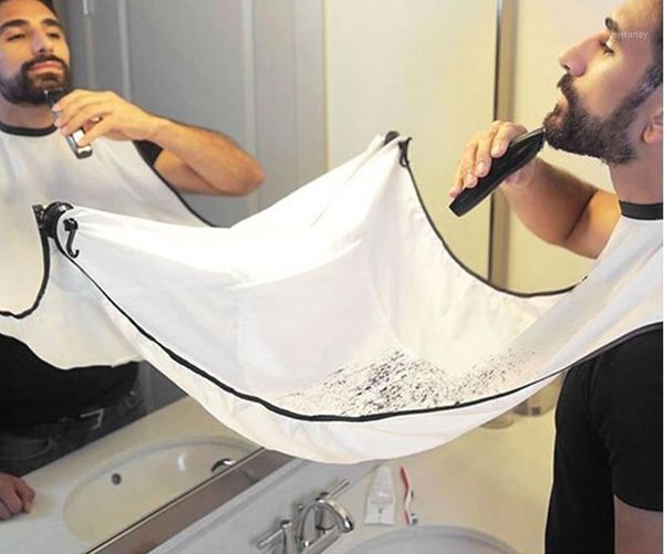 

aprons man bathroom apron male black beard hair shave for waterproof floral cloth household cleaning protector1