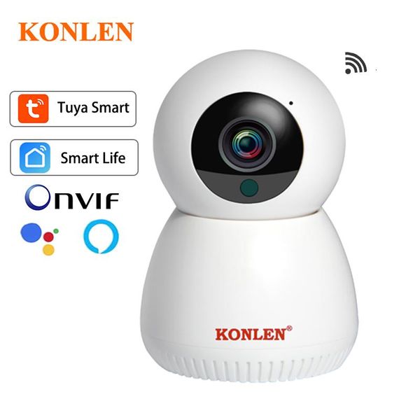 

wifi tuya smart ip camera onvif google alexa sd card slot supported smart life app wireless cam for home security surveillance