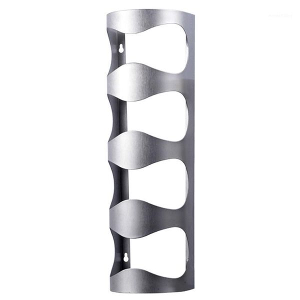 

4 bottles suspension grape wine bottle display shelf bar stand rack wine rack stainless steel wall holders storage organizer1