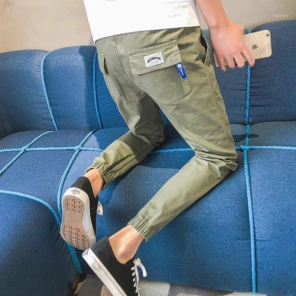 

spring and summer men's trousers 2019 new korean edition fashion slim bottom trousers1, Black