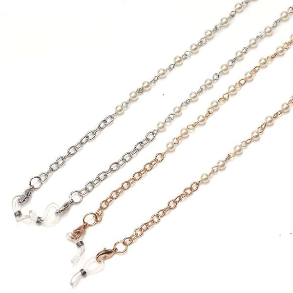 

2020 chic pearl beads luxury gold color mask chain lanyard simple casual mask strap necklace sunglasses chain women jewelry h qylqzz