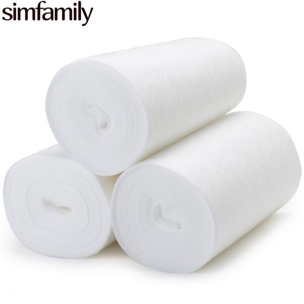 [Simfamily] 1 Rolo Bambu Liner Flutuável, 100 folhas / rolo Biodegradável Baby Baby Baby Baby Mudanças para 3-36 meses, 3-15 kg 201117