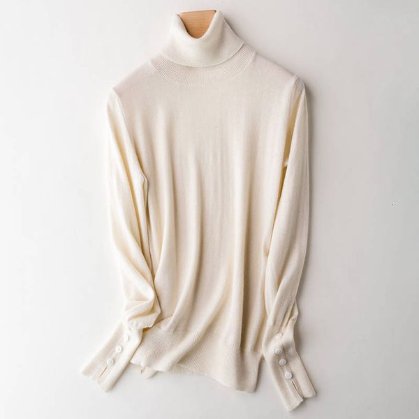 

100% wool winter/autumn women pullovers sale warm knit knitting sweater 6 colours turtleneck long women's jumpers 3x3s, White;black