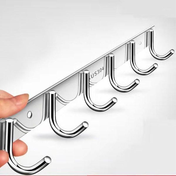 

stainless steel paste coat rack wall key hook bathroom bathroom hook strong seamless multi-purpose hanger1