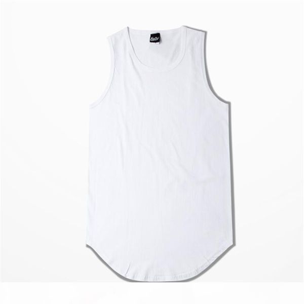 

swag men tank plus size summer fashion plain sleeveless man tee long basic underwear curved hem hi-street hombre singlet, White;black