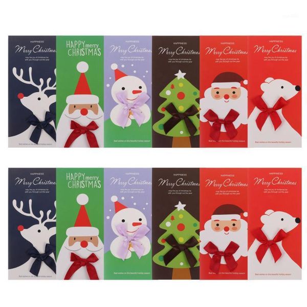 

12pcs merry christmas greeting cards cartoon blessing cards (mixed style)1