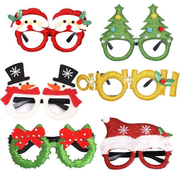 

party decoration christmas glasses santa snowman kids gift favors xmas toy wholesale