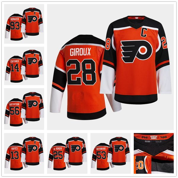 

claude giroux flyers 2021 reverse retro jersey lyon mark shayne gostisbehere sean couturier gustafsson jakub voracek hayes provorov friedma, Black