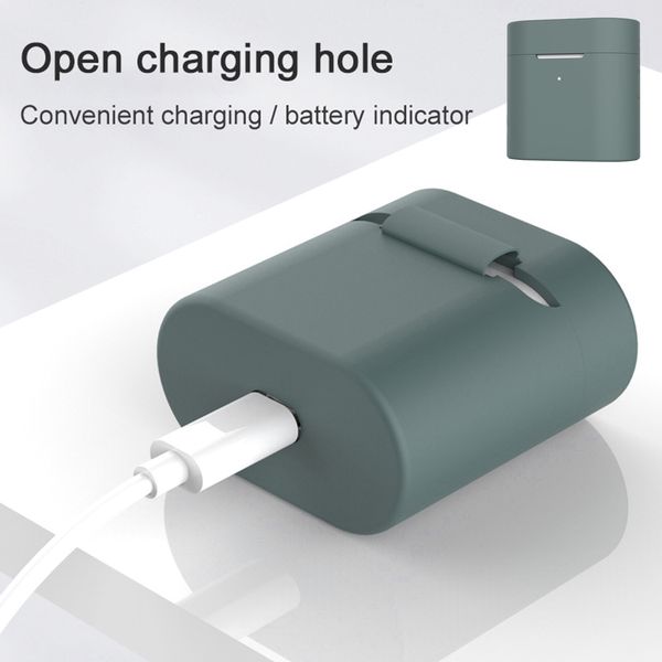 

мягкие силиконовый чехол для наушников earbuds cover protector + карабин для xiaomi air2 air2s, reserved зарядного порта, гибких и
