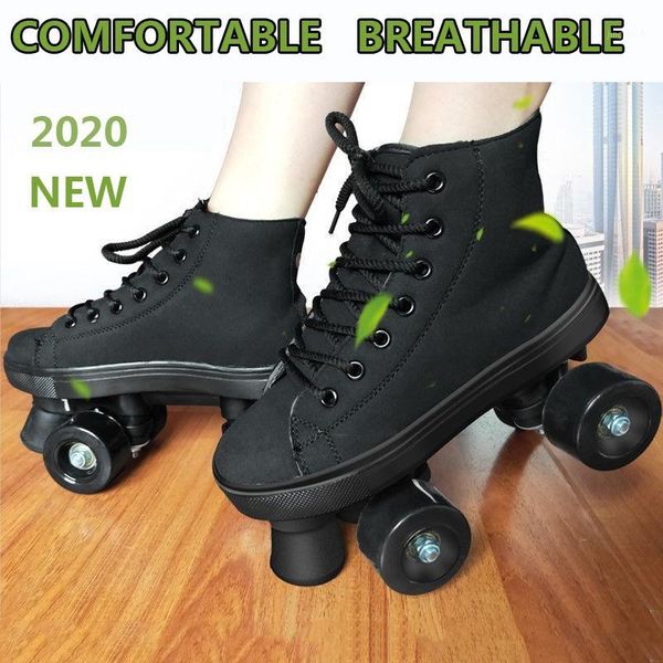 

inline & roller skates 5 colors black blue yellow red artificial leather 4-wheels shoes pantine woman man ourdoor sports shoes1