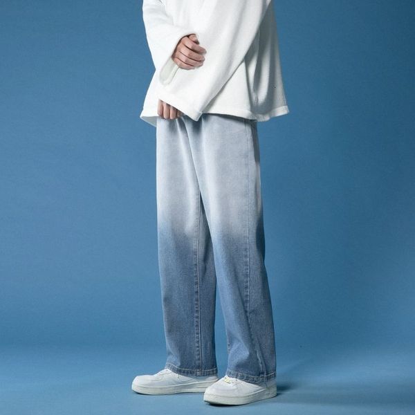 

2021 men's brim spring and winter new wild gradient long-legged brem pants fashion young clothes uqjy, Blue