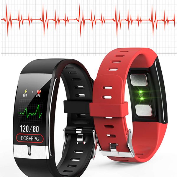 

men's and women's smart watch e66, ppg heart rate ecg thermometer, fitns tracker, pk t12020