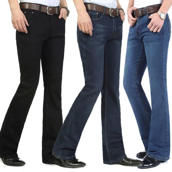 

dark black color: blue male brim autumn/winter 2020 mid waist high sweat plus wool thick korean denim pants m6kk