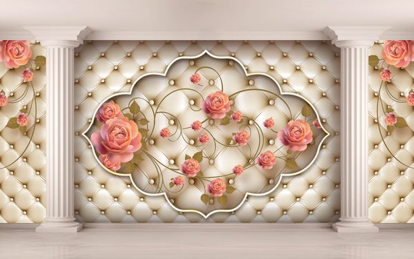 

bedroom luxury blackout 3d window curtain for living room drapes cortina customized sizeroman columns and flowers