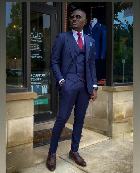 

cool navy winter mens suits 3 pieces groom man pants suit business wedding tailored blazer jacket (jacket+pants, White;black