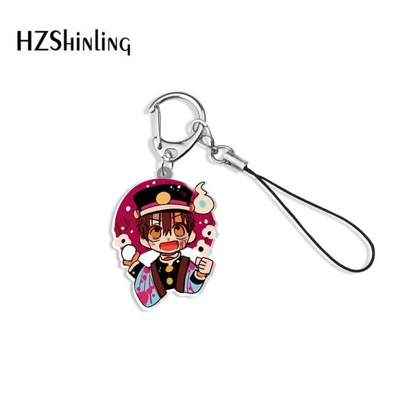 

cartoon anime toilet-bound hanako-kun yugi amane printing shrinky dinks mobile phone straps resin epoxy accessories, Silver