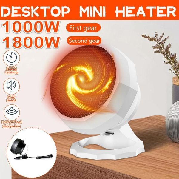 

fast heating 1000-1800w 2gear portable electric heater fan room deskmini heating air for home space winter warmer fan1